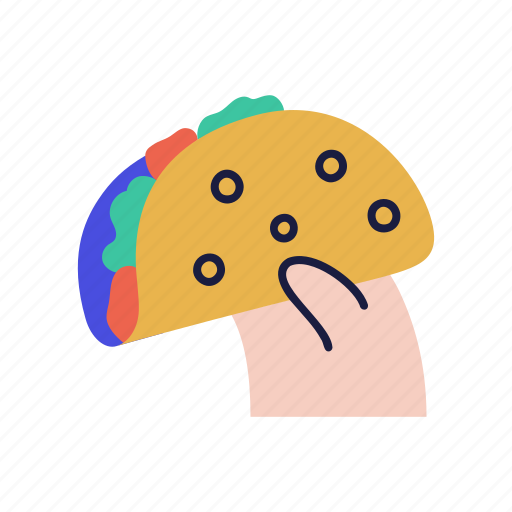 Taco, chicken, fastfood, food, kebab, meat, hand icon - Download on Iconfinder