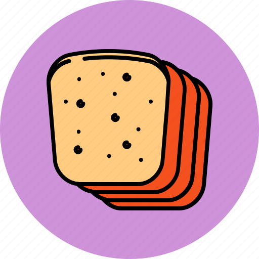 Bread, breakfast, slices, wheat icon - Download on Iconfinder