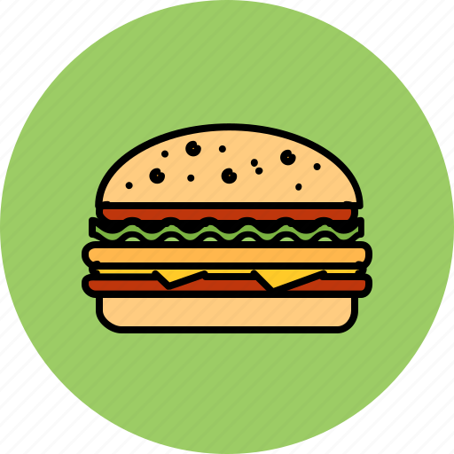 Burger, cheeseburger, fast, food, hamburger, junk, large icon - Download on Iconfinder