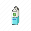 breakfast, dairy, milk, milk carton icon