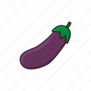 aubergine, eggplant, food, melongene, vegetables icon