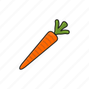 carrot, food, gastronomy icon, vegetable icon