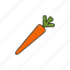 carrot, food, gastronomy icon, vegetable icon 