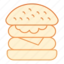 burger, bun, food, hamburger, sandwich, fast, bread, meat, eat
