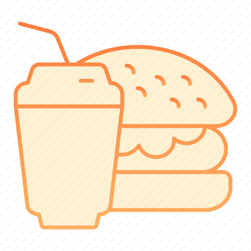 Food, burger, fast, cola, drink, hamburger, lunch icon - Download on Iconfinder