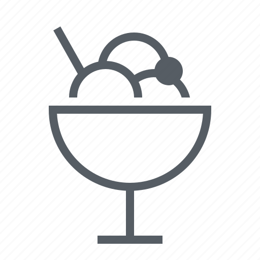 Cream, dessert, food, glass, ice icon - Download on Iconfinder
