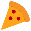 1, pizza, slice, food, fast