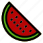 1, watermelon, slice, fruit, food, melon 