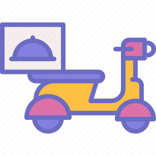 Delivery, food, courier, motorcycle, service icon - Download on Iconfinder