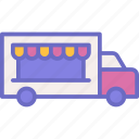 truck, food, delivery, vehicle, restaurant