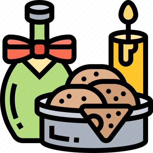 Bread, wine, serve, dinner, restaurant icon - Download on Iconfinder
