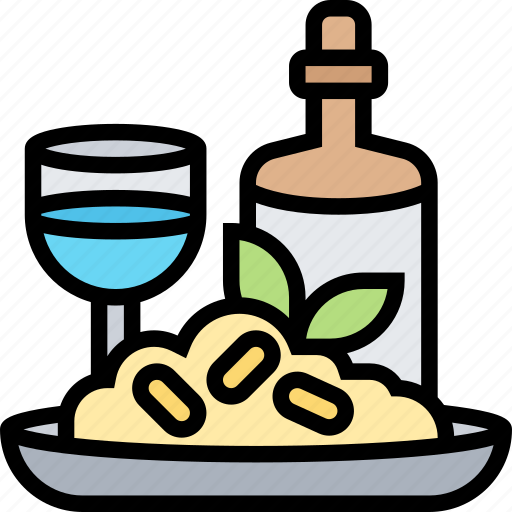 Pasta, wine, dinner, italian, cuisine icon - Download on Iconfinder