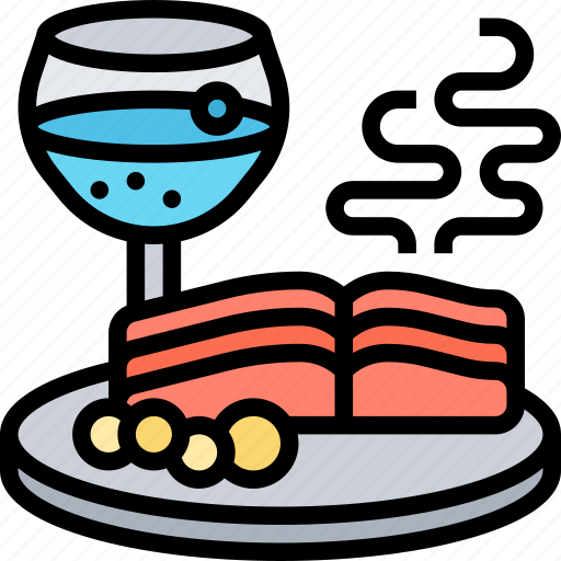 Salmon, fillet, grilled, cuisine, dining icon - Download on Iconfinder