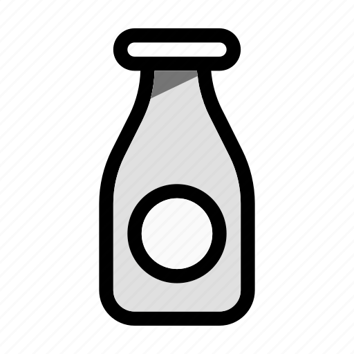 Bottle, cream, drink, foood, liquid, milk, white icon - Download on Iconfinder