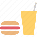 fast, food, burger, drink, restaurant, snack