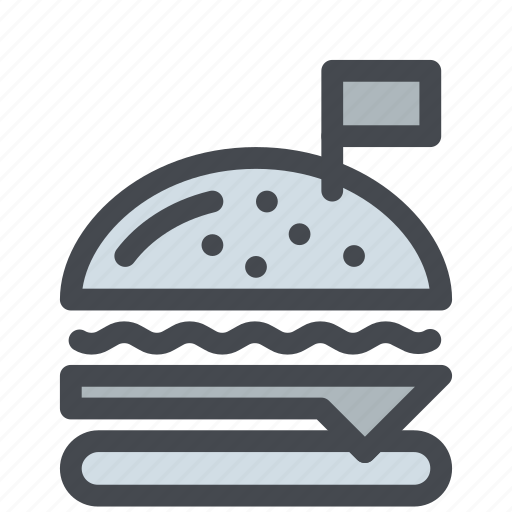 Burger, fastfood, flag, food, hamburger, meal icon - Download on Iconfinder