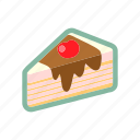 bakery, cake, food, slice, topping