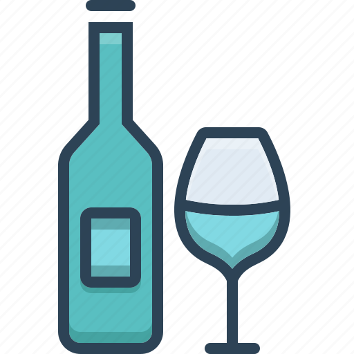 Alcohol, beverage, bottle, drink, glass, liqueur, wine icon - Download on Iconfinder