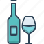 alcohol, beverage, bottle, drink, glass, liqueur, wine 
