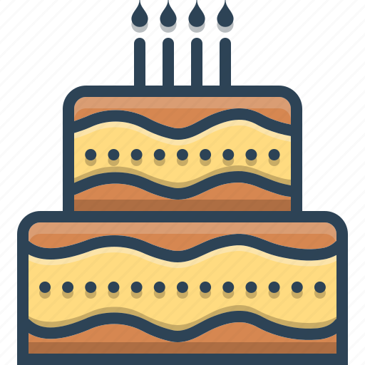Anniversary, birthday, cake, candle, celebration, happy icon - Download on Iconfinder