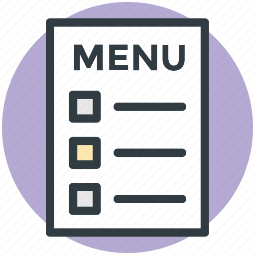 Cuisine menu, food menu, menu, menu book, menu card icon - Download on Iconfinder