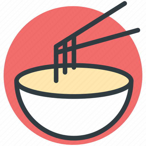 Bowl, chopsticks, noodles, spaghetti, vermicelli icon - Download on Iconfinder