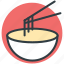 bowl, chopsticks, noodles, spaghetti, vermicelli 