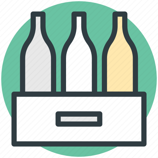Beer crate, beverage crate, bottles, bottles crate, wine bottles icon - Download on Iconfinder