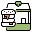 business, food, restaurant, stall, food street, burger, bun 