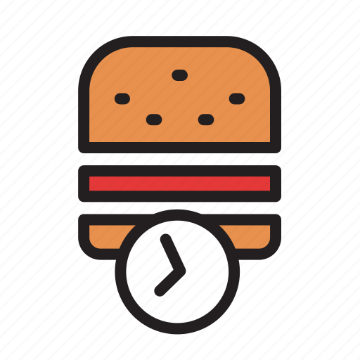 Burger, delivery, eat, food, restaurant, shipping, time icon - Download on Iconfinder