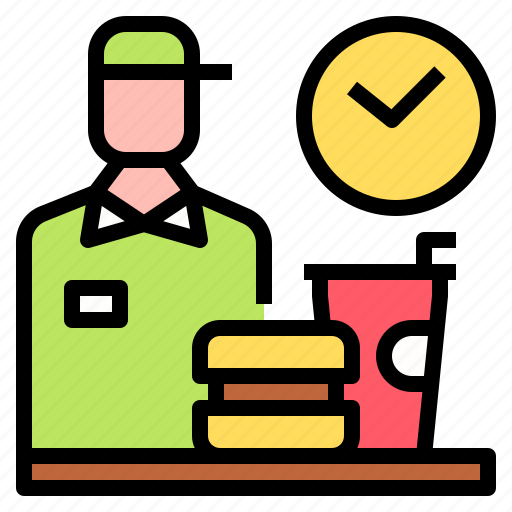 Away, delivery, food, man, order, service, take icon - Download on Iconfinder