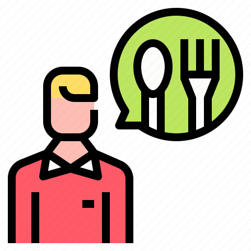Bubble, chat, fork, restaurant, spoon, user icon - Download on Iconfinder