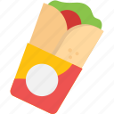 burrito, rolled tortilla filled, taco, fast, delivery