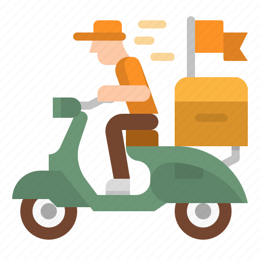 Bike, delivery, scooter, takeaway, transport icon - Download on Iconfinder