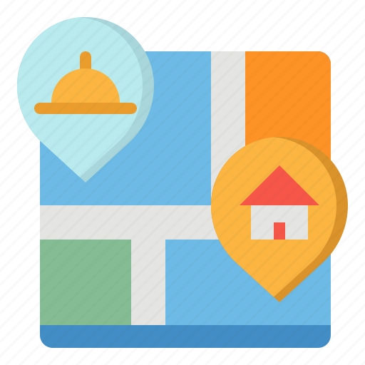 Delivery, map, order, pin, route icon - Download on Iconfinder