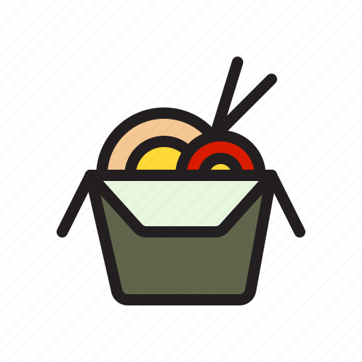 Noodle, box, takeaway, food, delivery, service icon - Download on Iconfinder