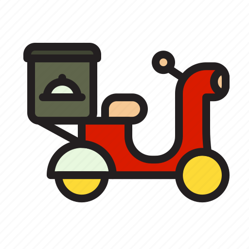 Motorbike, food, delivery, scooter, service icon - Download on Iconfinder