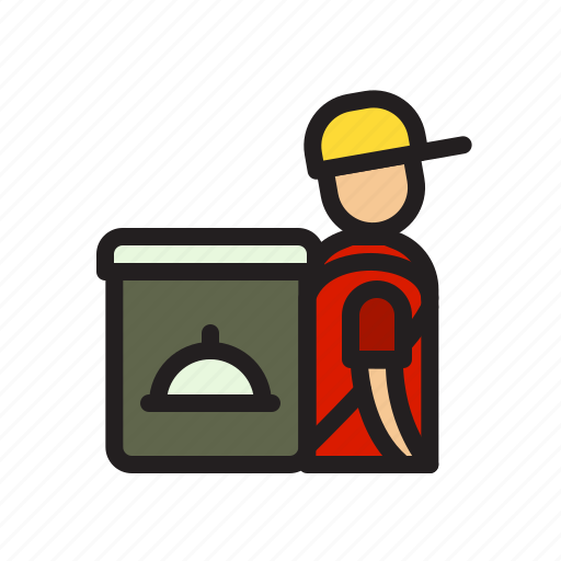 Delivery, man, courier, food, service icon - Download on Iconfinder