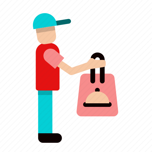 Delivery, man, courier, food, service icon - Download on Iconfinder