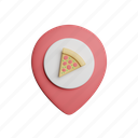 pizza, location, front, navigation, map, pin, gps, direction, arrow 