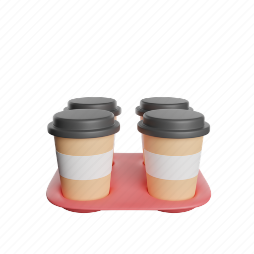 Coffee, cups, front, drink, alcohol, glass, cup 3D illustration - Download on Iconfinder