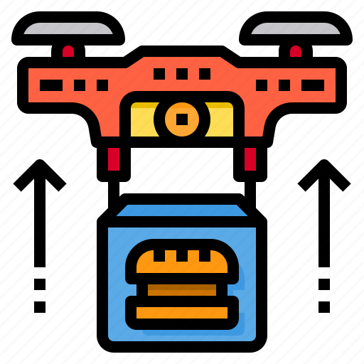 Delivery, drone, food, technology, transport icon - Download on Iconfinder