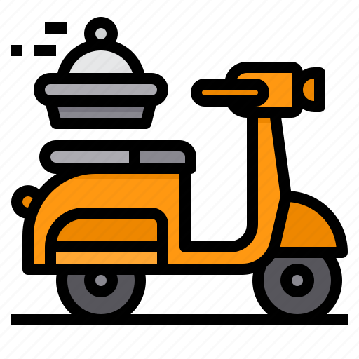 Delivery, food, order, scooter, transport icon - Download on Iconfinder