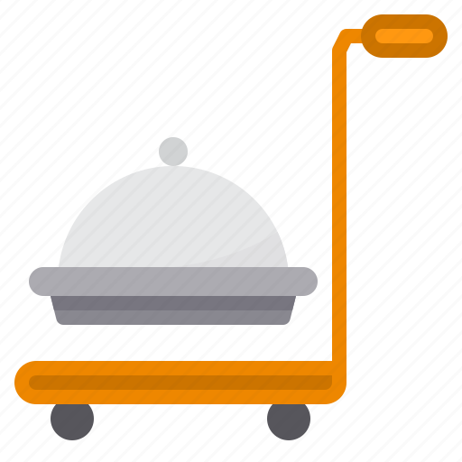 Cart, delivery, food, plate, tray icon - Download on Iconfinder