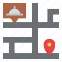 delivery, food, location, map
