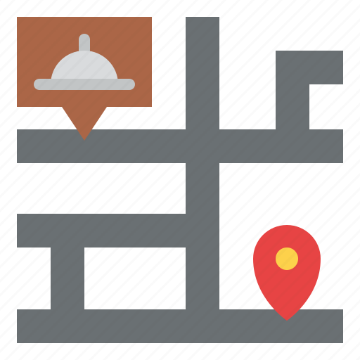 Delivery, food, location, map icon - Download on Iconfinder