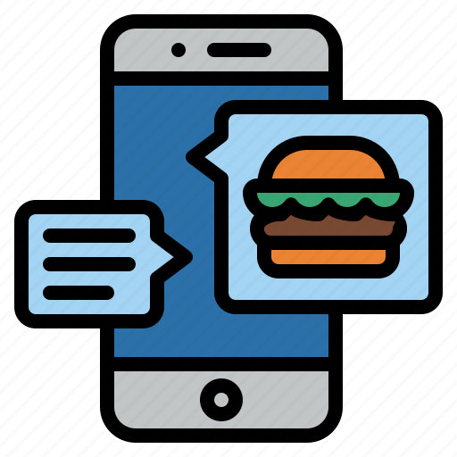 Chating, food, online, order icon - Download on Iconfinder