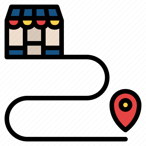 Delivery, distance, map, restaurant icon - Download on Iconfinder