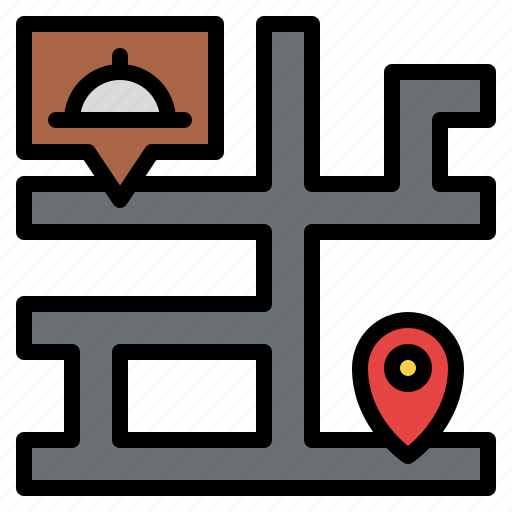 Delivery, food, location, map icon - Download on Iconfinder