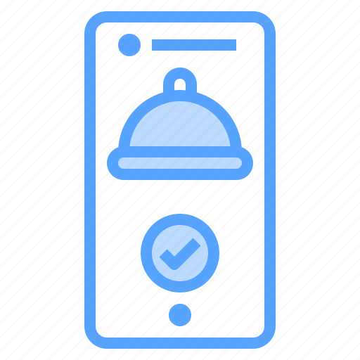 Smartphone, food, order, check, mark icon - Download on Iconfinder